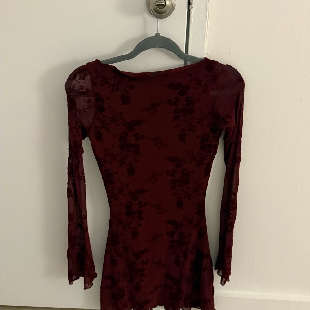Motel Rocks Burgundy Lace Dress